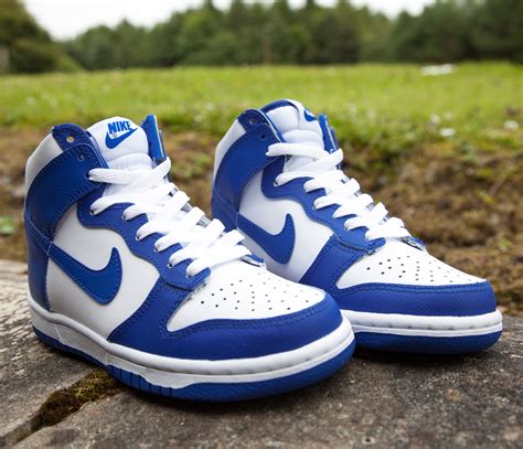 blue Nike shoes